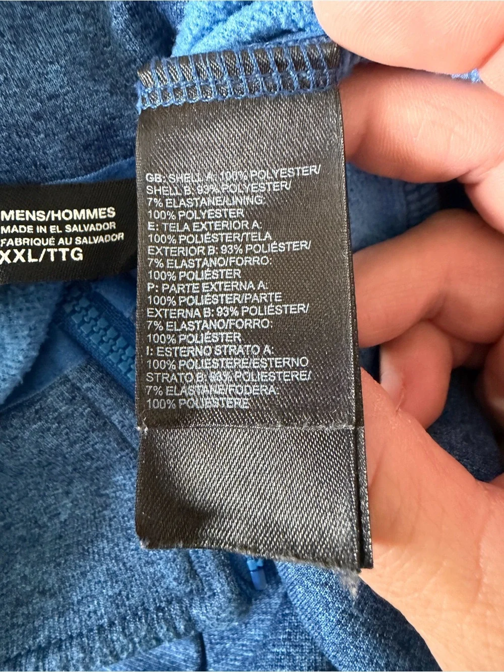 The North Face Men’s XXL Blue Quarter Zip Performance Pullover